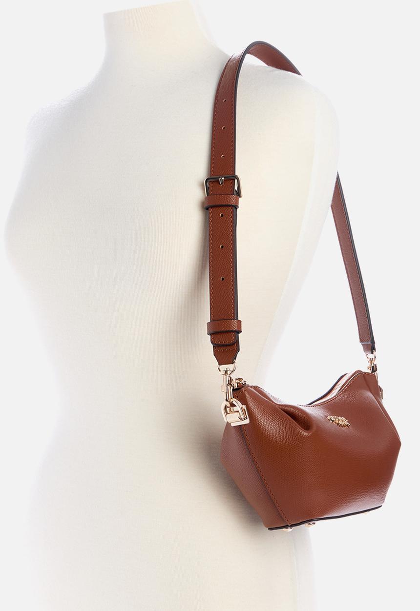 GUESS - Amorette top zip shoulder bag - brown