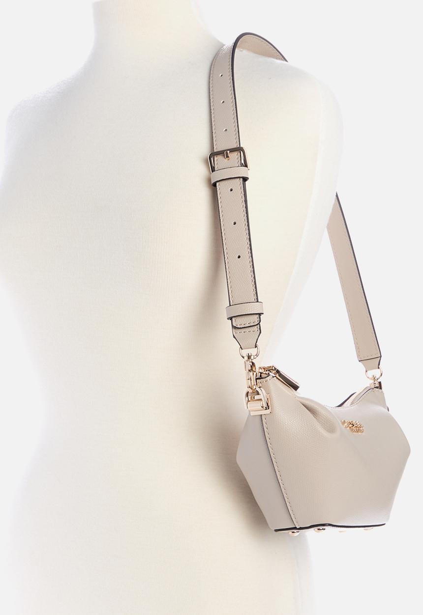 GUESS - Amorette top zip shoulder bag - beige