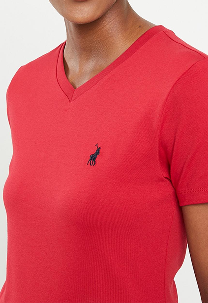 POLO - Wmn Kelly V-Neck Tee - Red