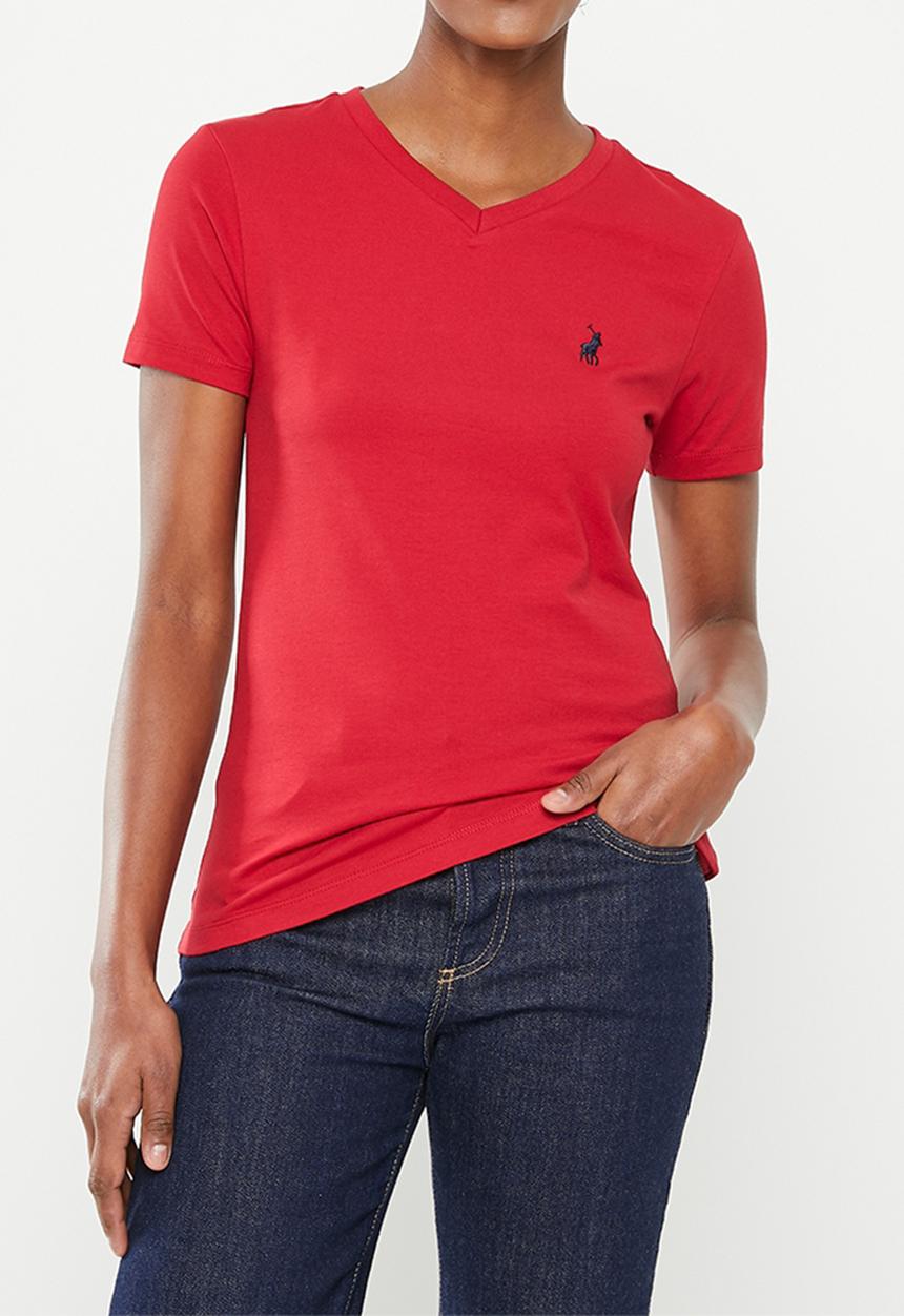 POLO - Wmn Kelly V-Neck Tee - Red