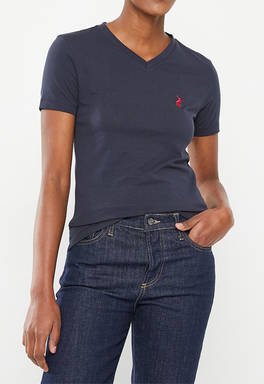 POLO - Wmn Kelly V-Neck Tee - Navy