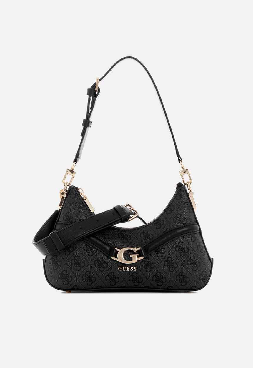 GUESS - Dea top zip shoulder bag - charcoal