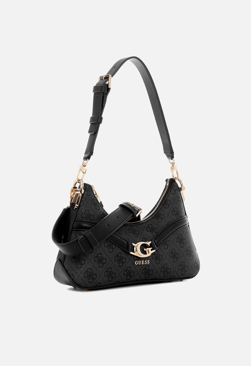 GUESS - Dea top zip shoulder bag - charcoal
