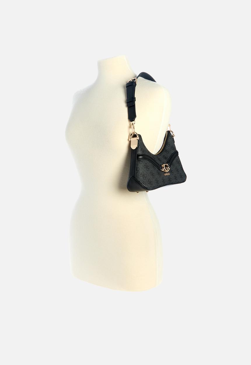 GUESS - Dea top zip shoulder bag - charcoal