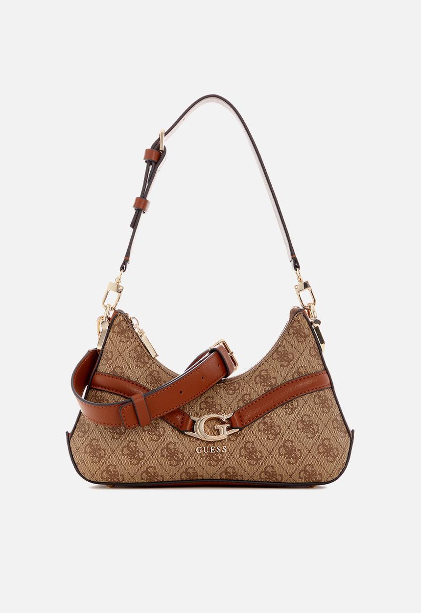 GUESS - Dea top zip shoulder bag - brown