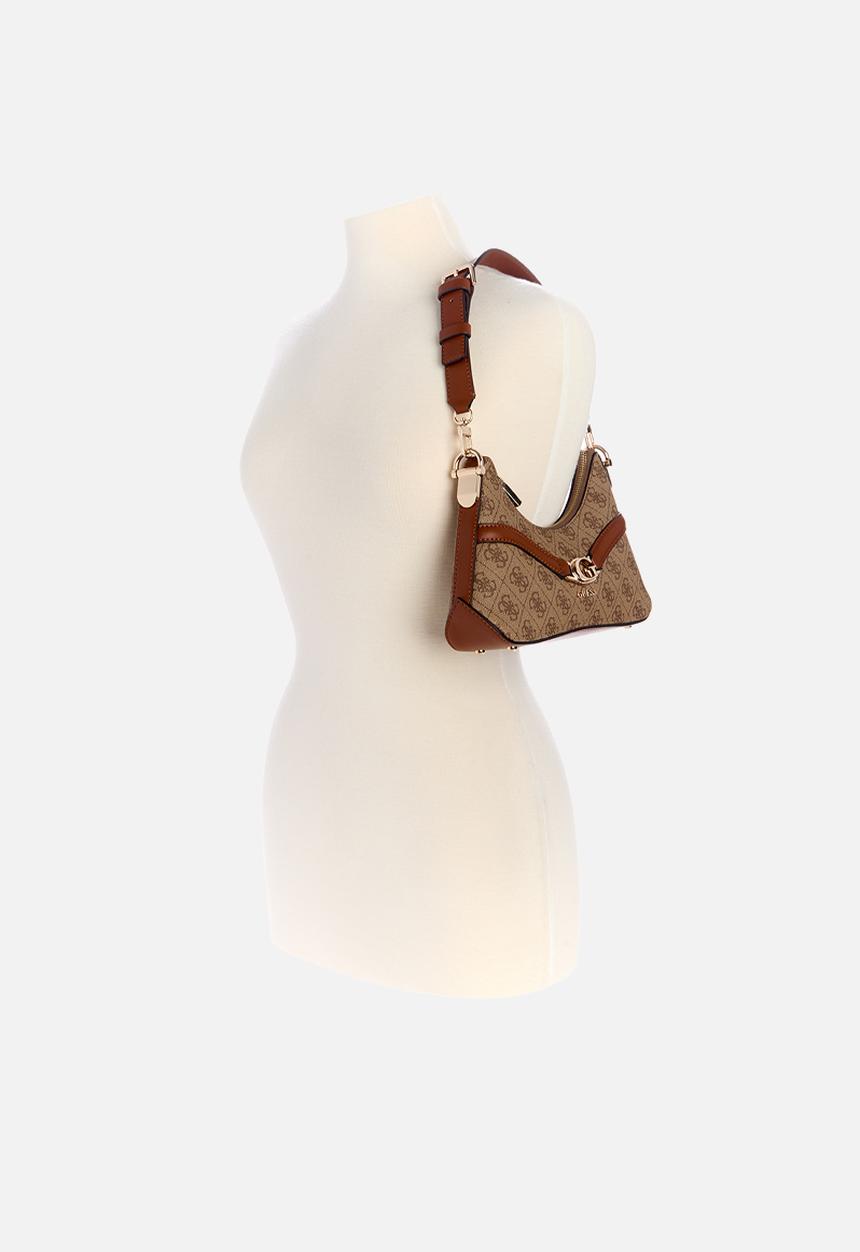GUESS - Dea top zip shoulder bag - brown