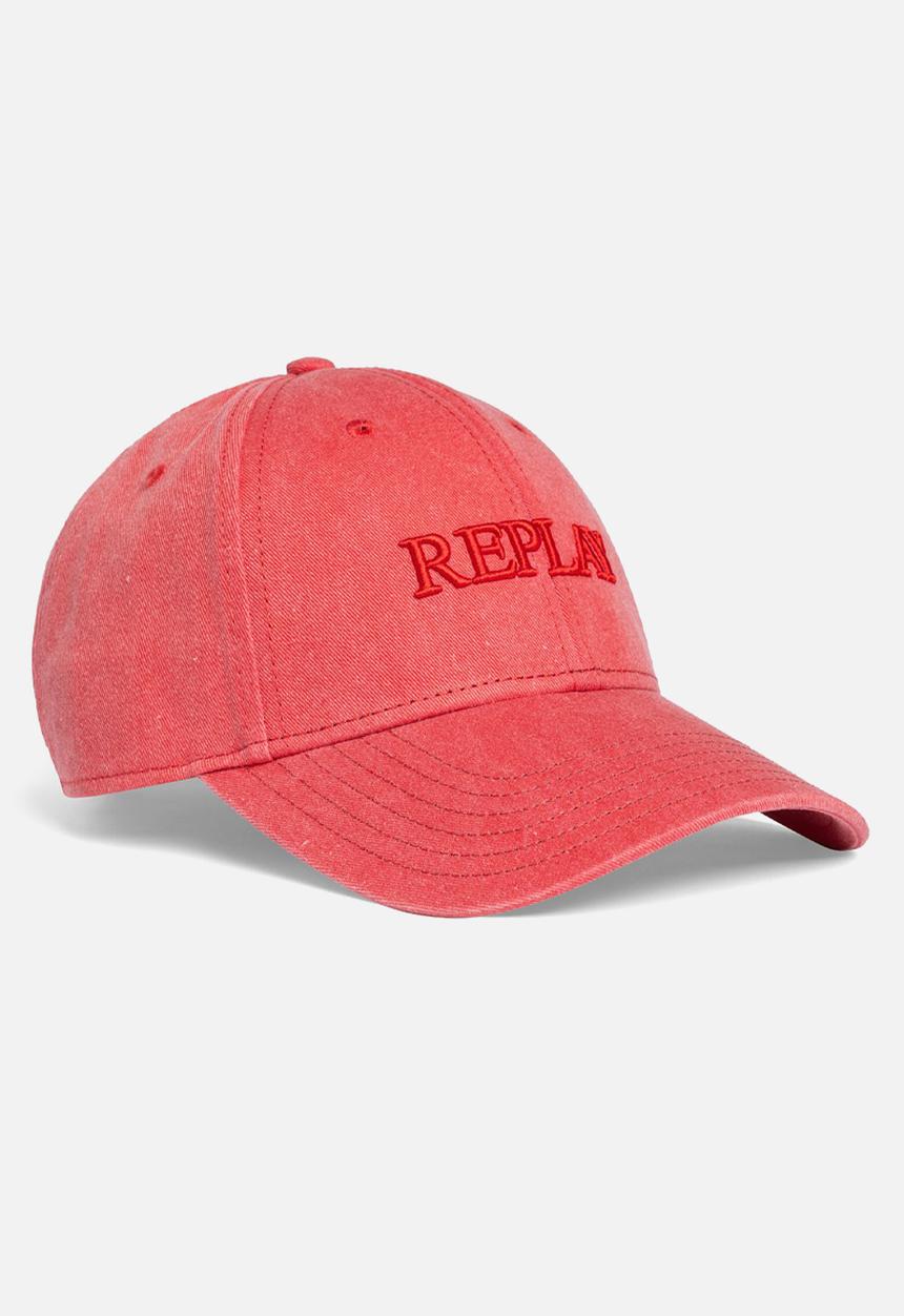 Replay - Washed Cotton Twill Cap - Red