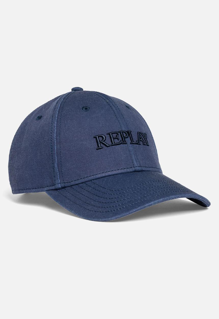 Replay - Washed Cotton Twill Cap - Blue