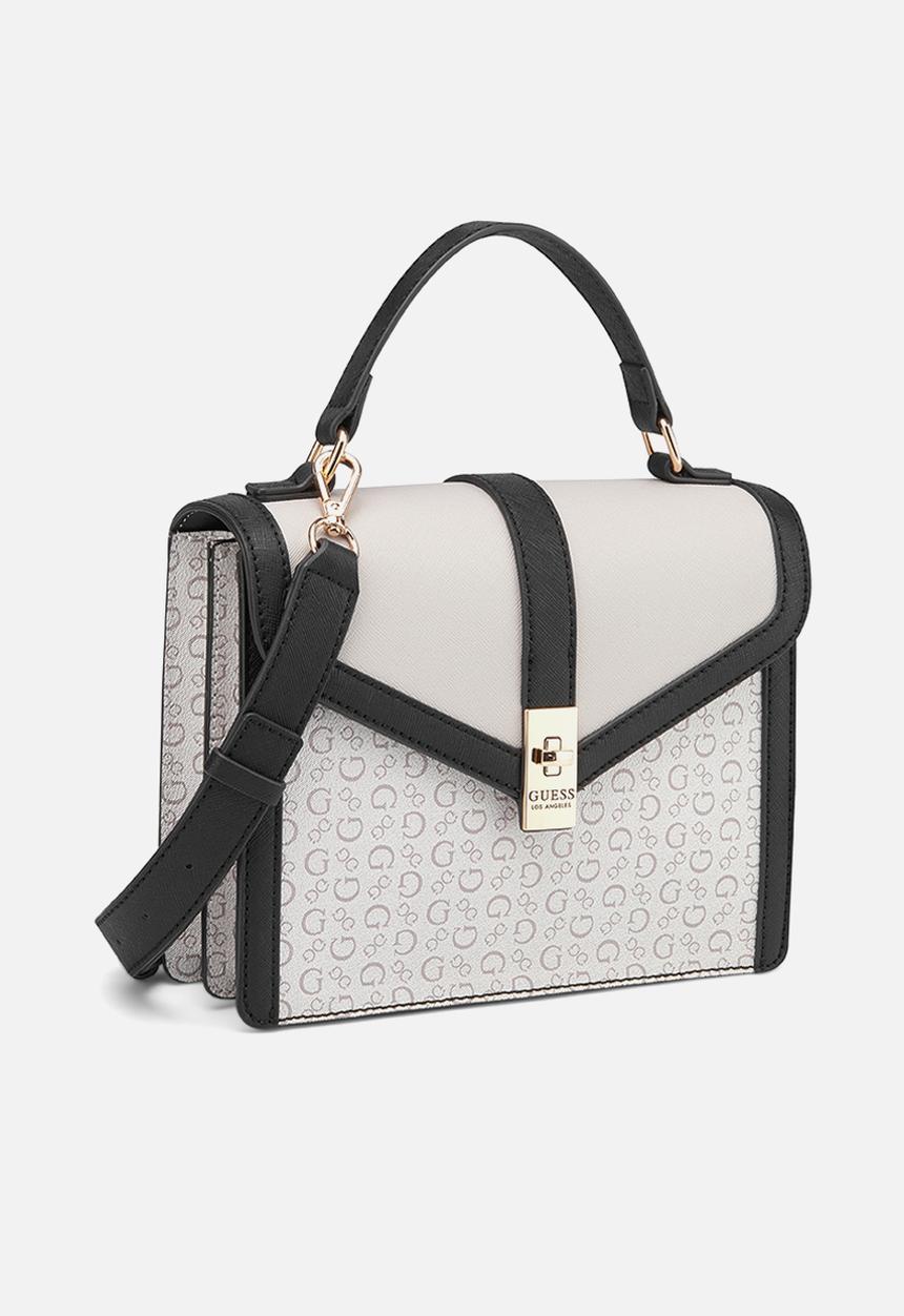 GUESS - Elonzo top handle crossbody - beige