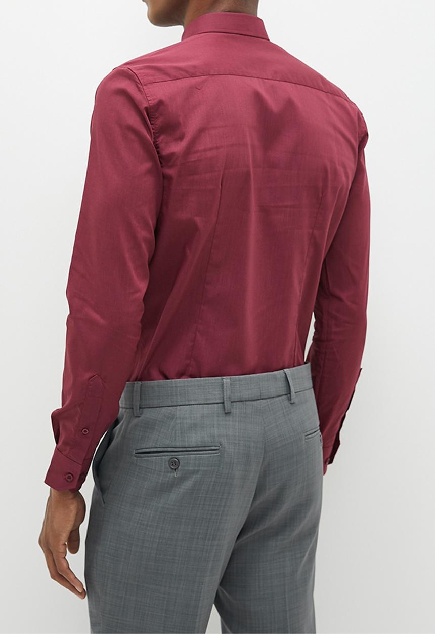 Superbalist - New fit easy care slim fit shirt - burgundy