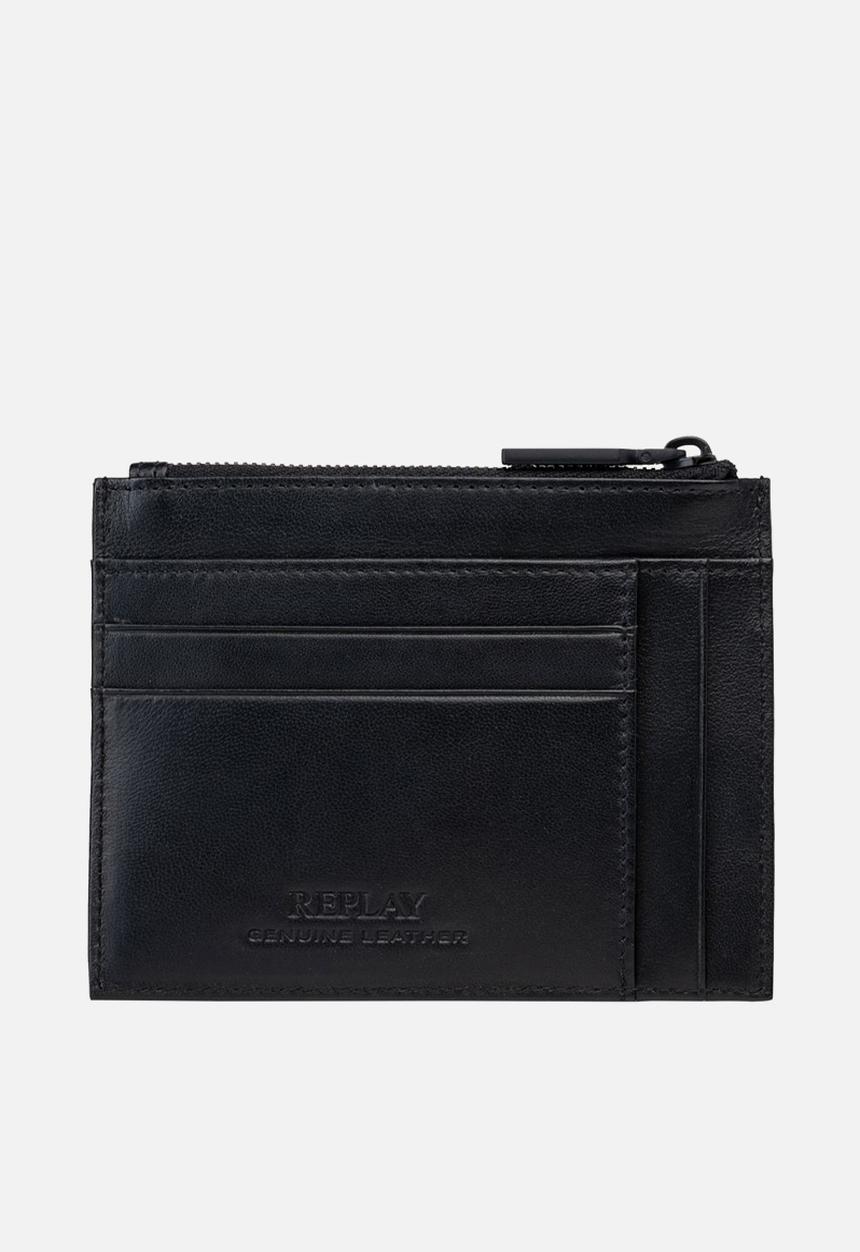 Replay - Sheep Plain Leather Wallet - Black
