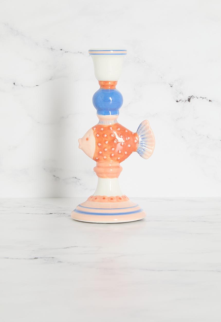 Sixth Floor - Candle Stick Fish Stoneware - multi