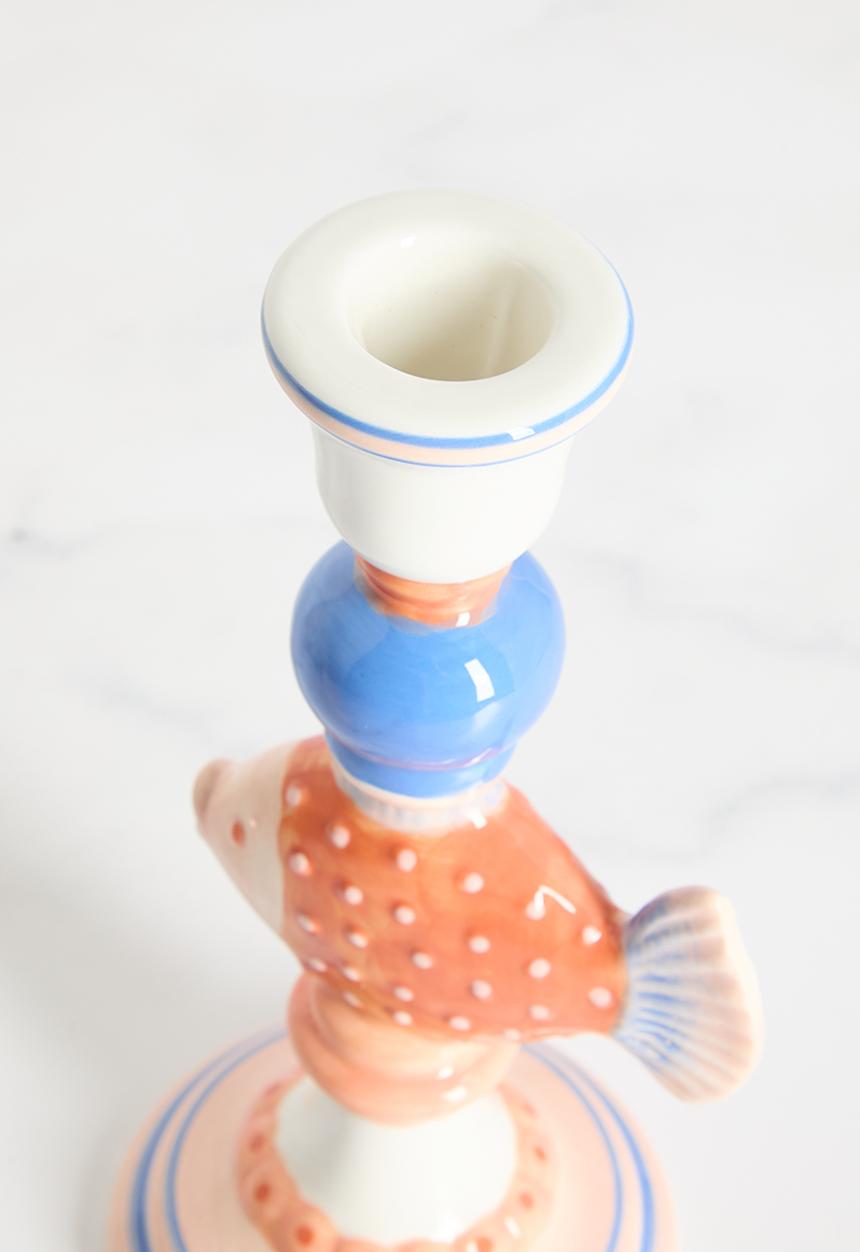 Sixth Floor - Candle Stick Fish Stoneware - multi