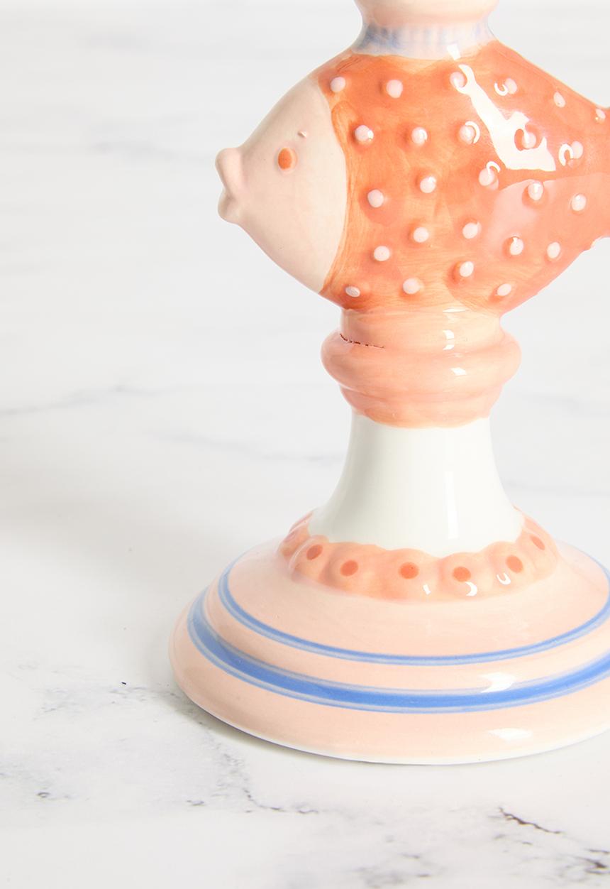 Sixth Floor - Candle Stick Fish Stoneware - multi