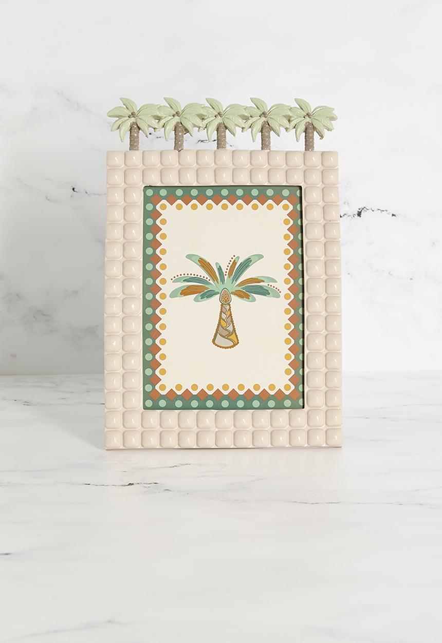 Sixth Floor - Photo Frame Palm Tree Polyresin - Beige