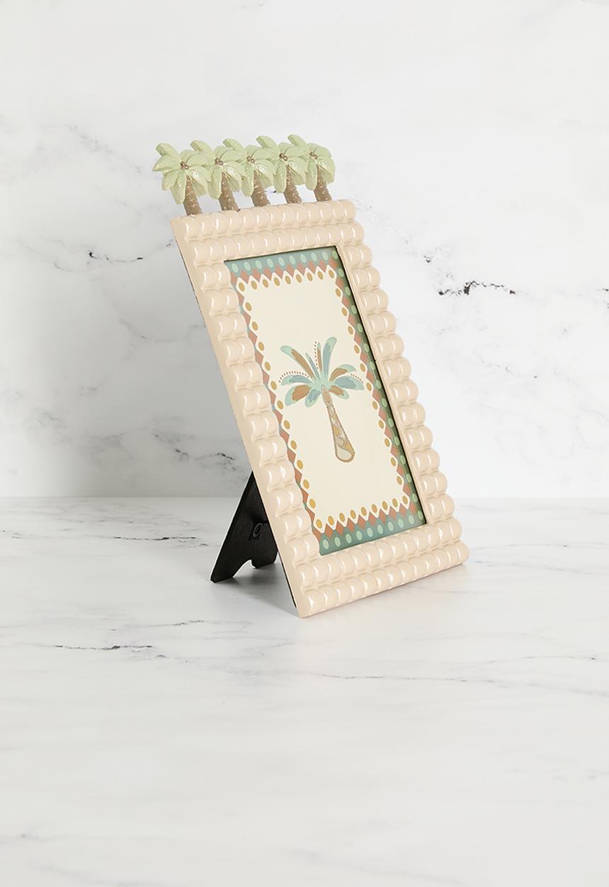 Sixth Floor - Photo Frame Palm Tree Polyresin - Beige
