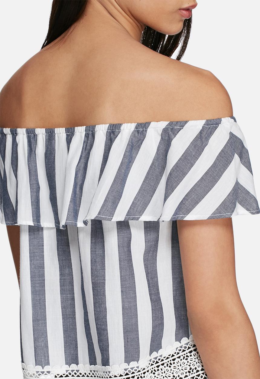 Glamorous - Stripe off shoulder top