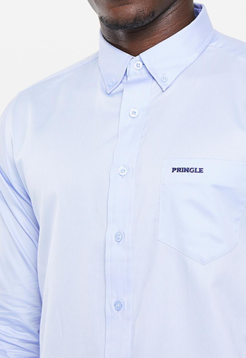 Pringle of Scotland - Pringle william long sleeve classic shirt - mid blue