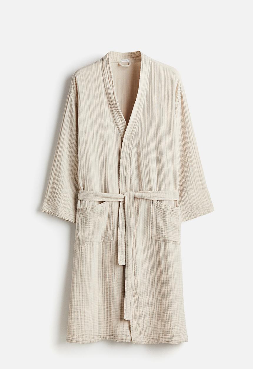 H&M - Muslin dressing gown - beige