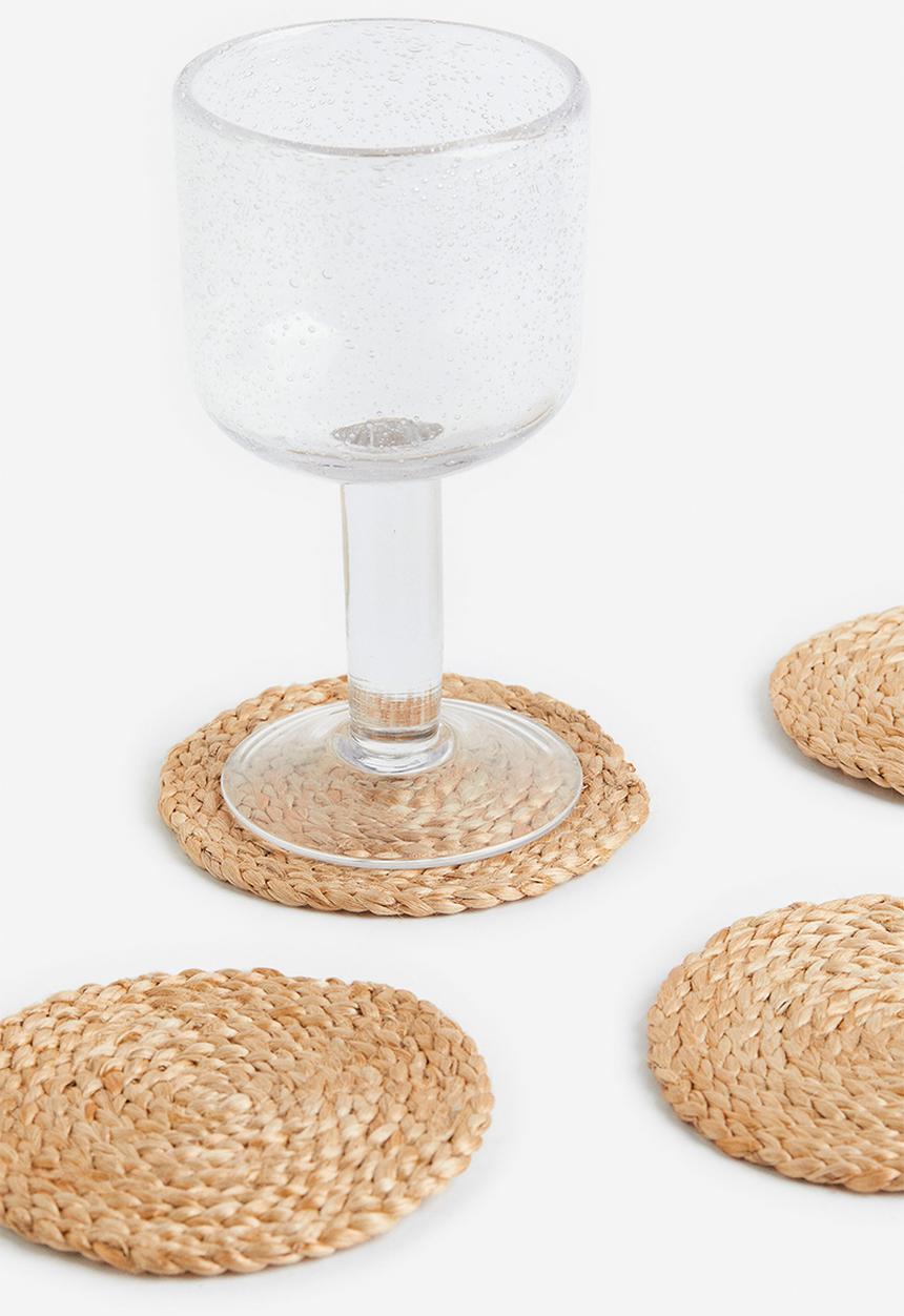 H&M - 4-Pack coasters - light beige