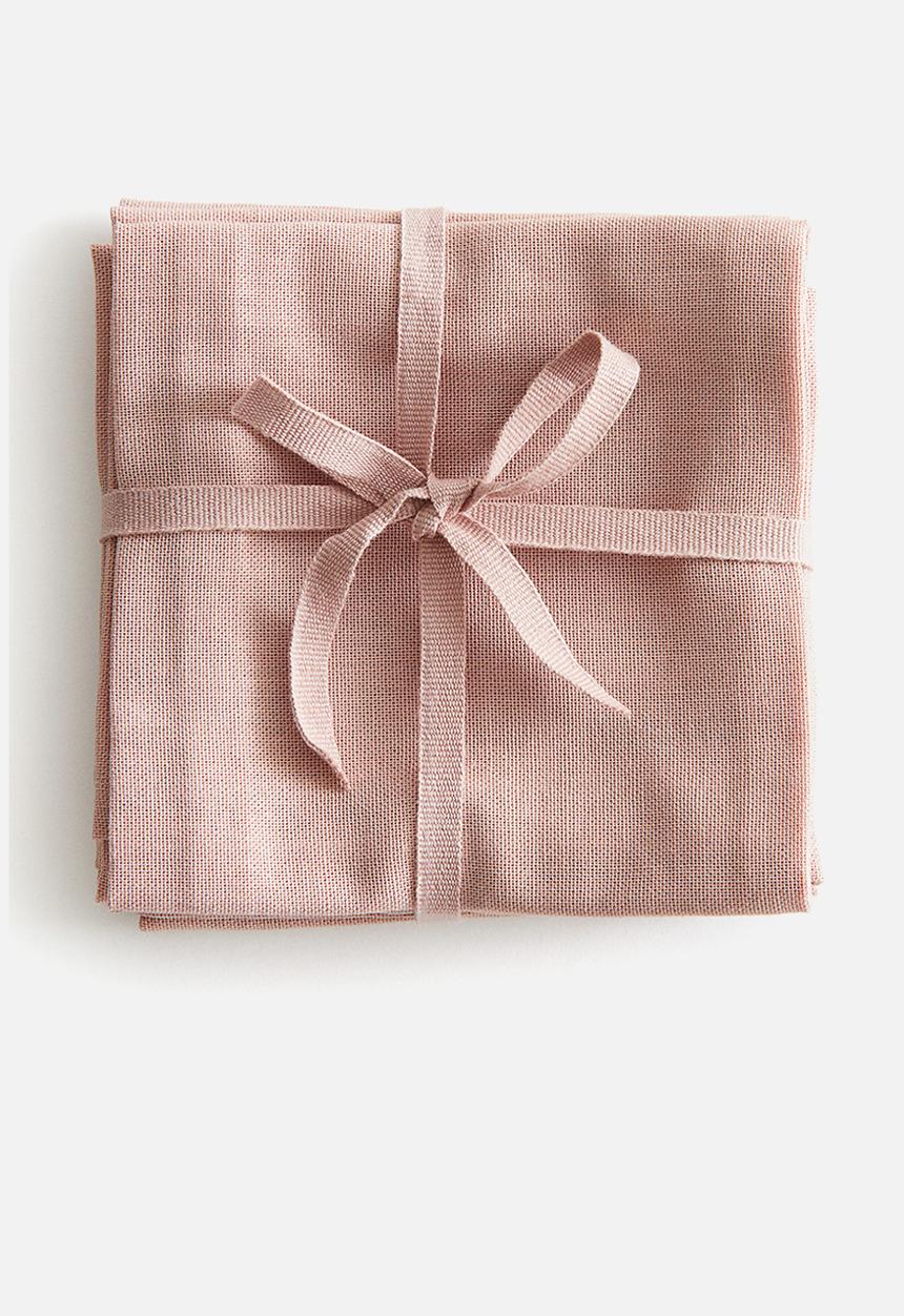 H&M - 4-Pack cotton napkins - dusty pink