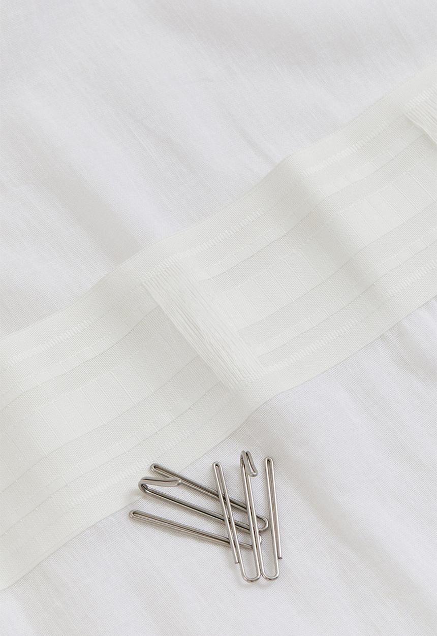 H&M - 1-pack wide linen-blend curtain length - white
