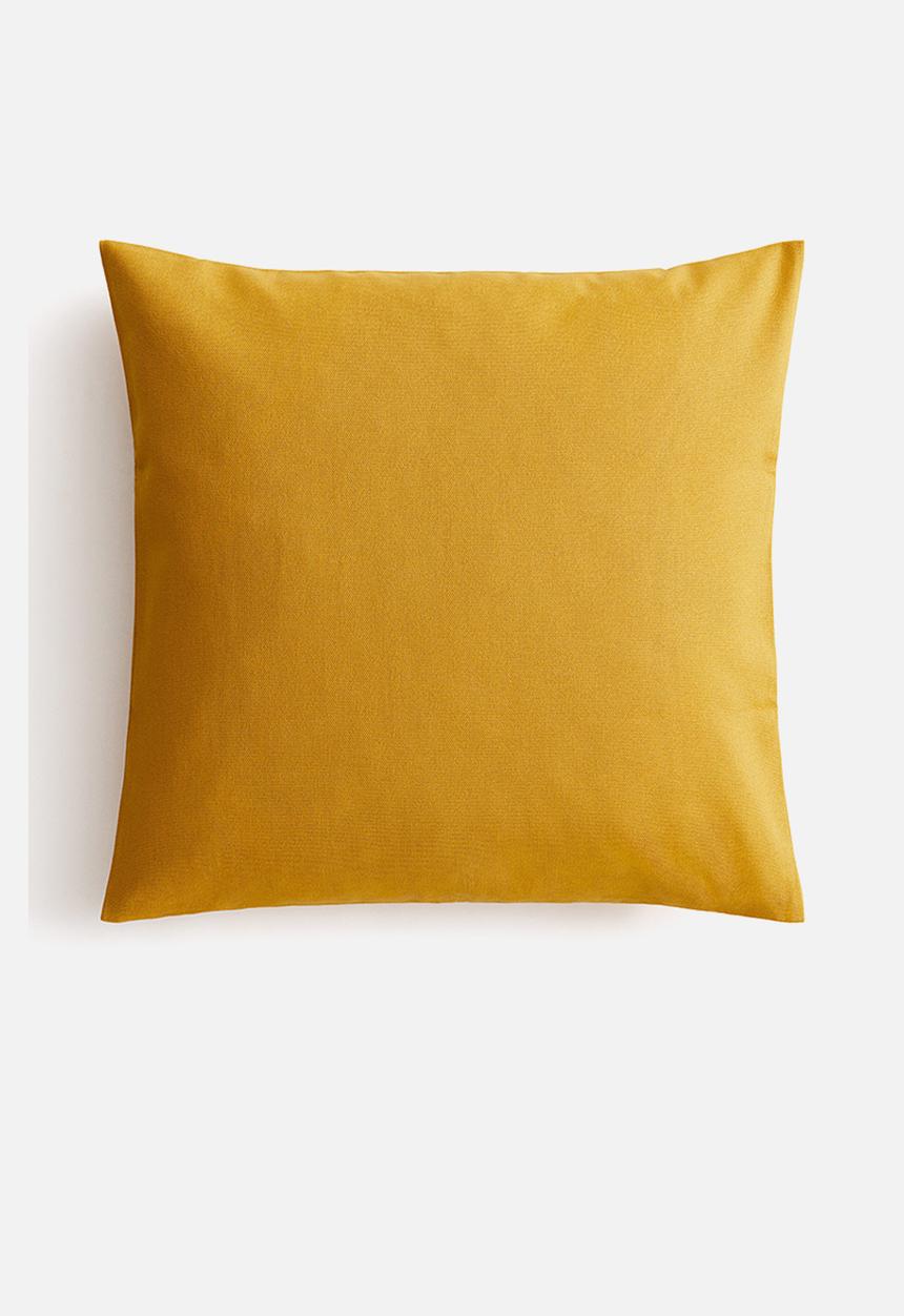 H&M - Cotton canvas cushion cover - dark yellow 