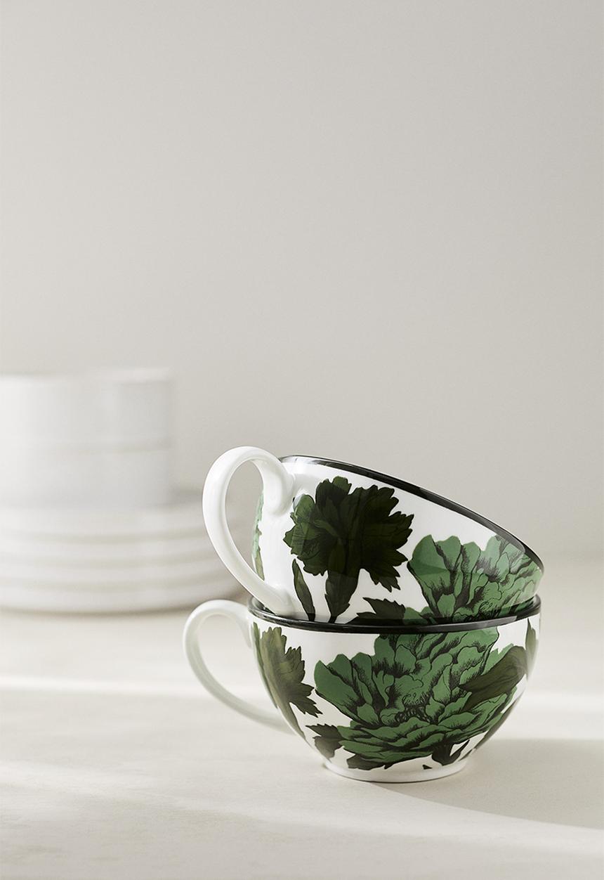 H&M - Porcelain cup - white floral