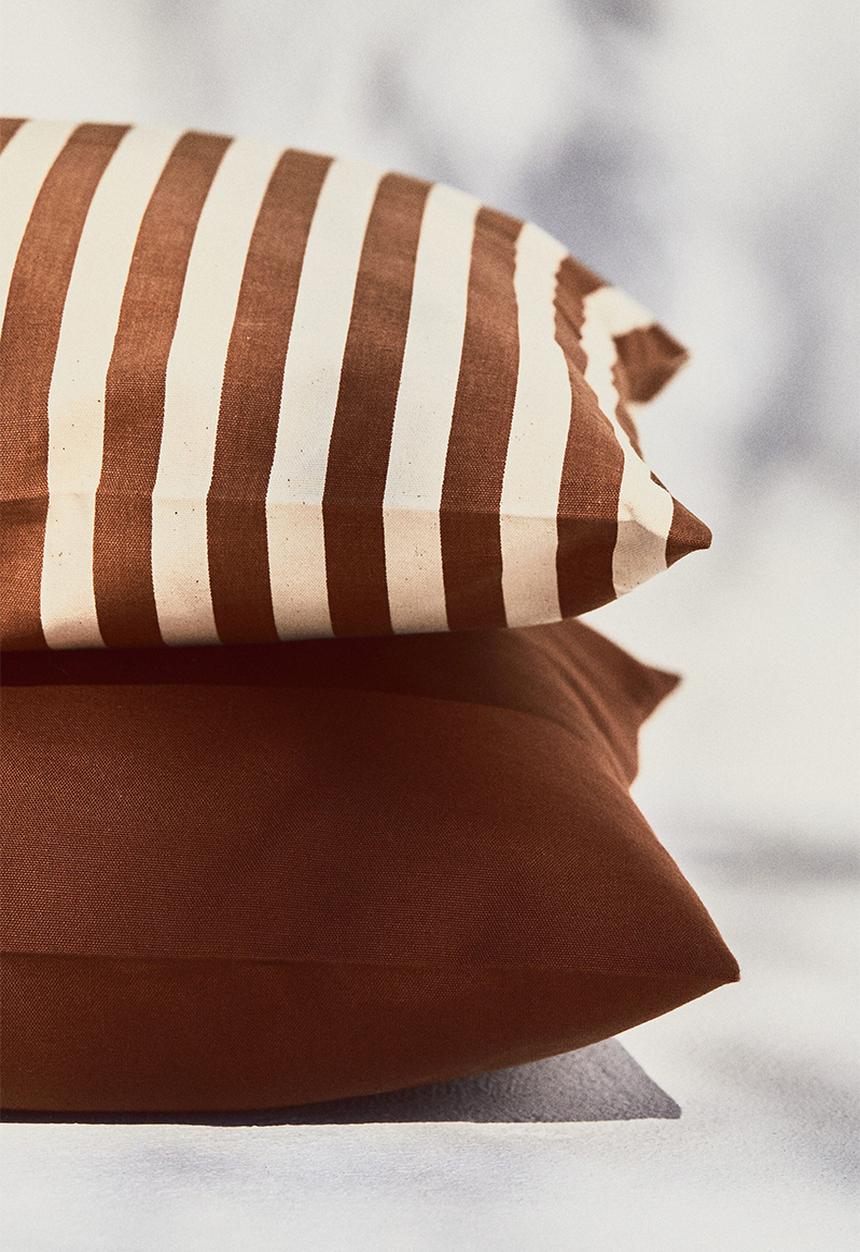 H&M - Outdoor cushion cover - brown striped