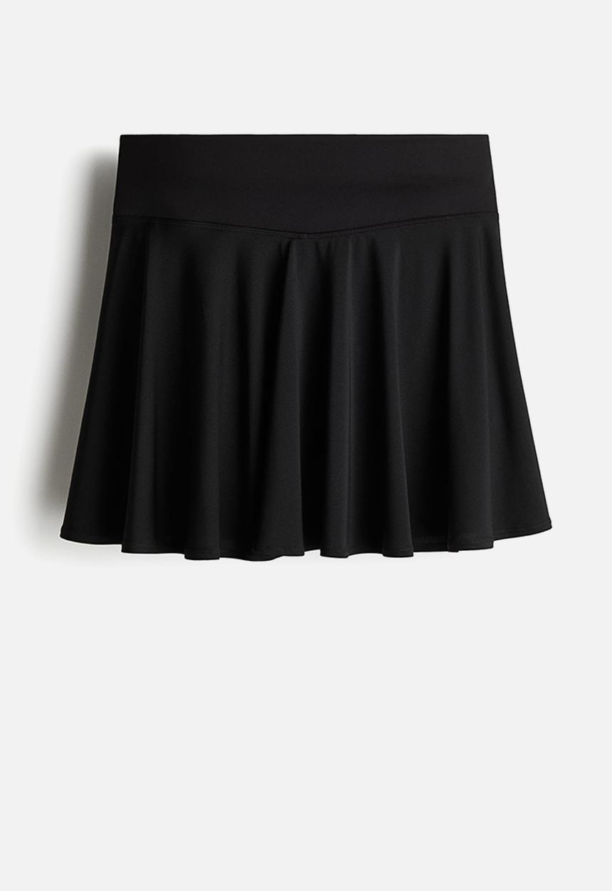 H&M - Circle-cut tennis skirt with drymove™ - black