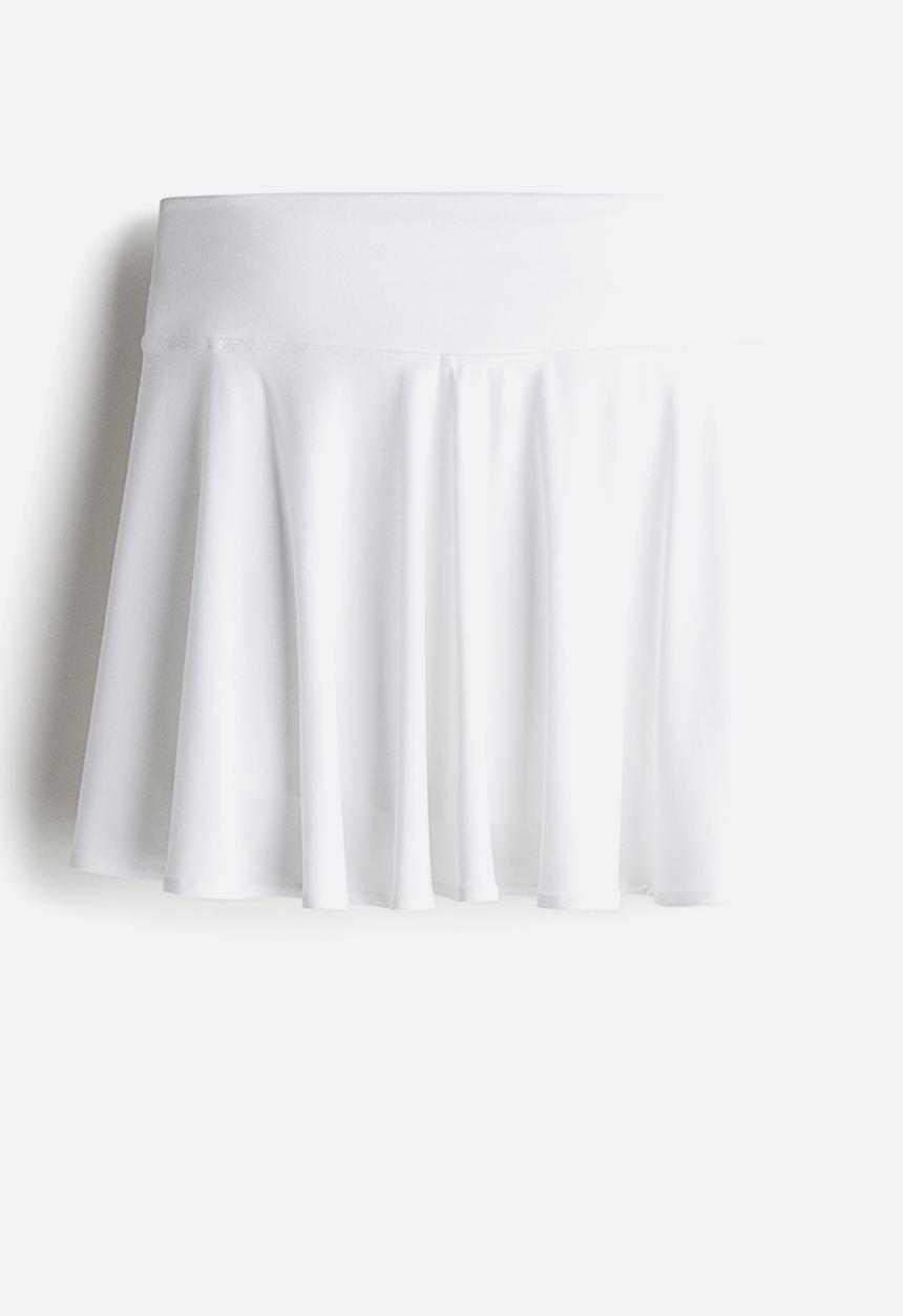 H&M - Circle-cut tennis skirt with drymove™ - white