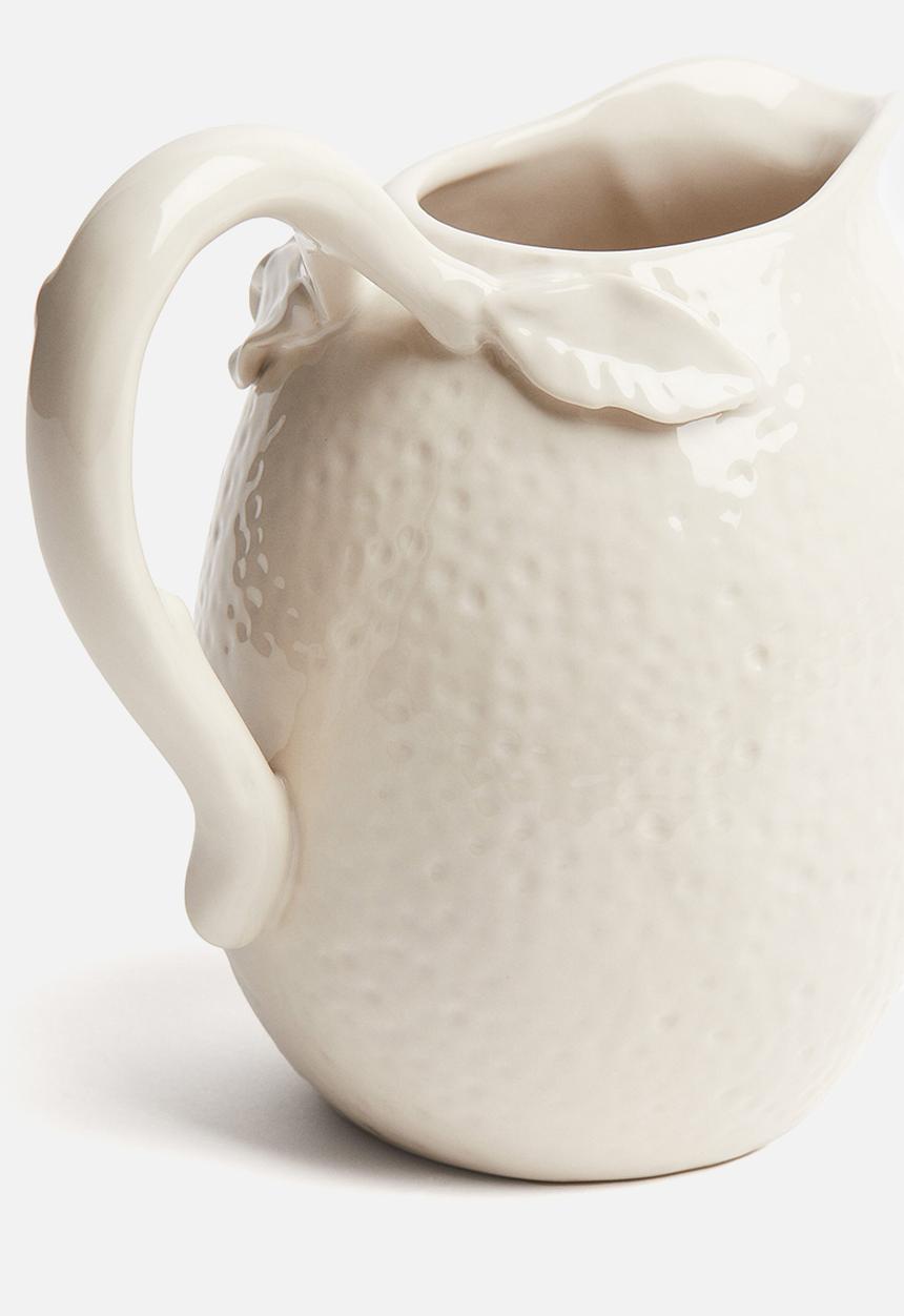 H&M - Lemon-shaped stoneware jug - light beige