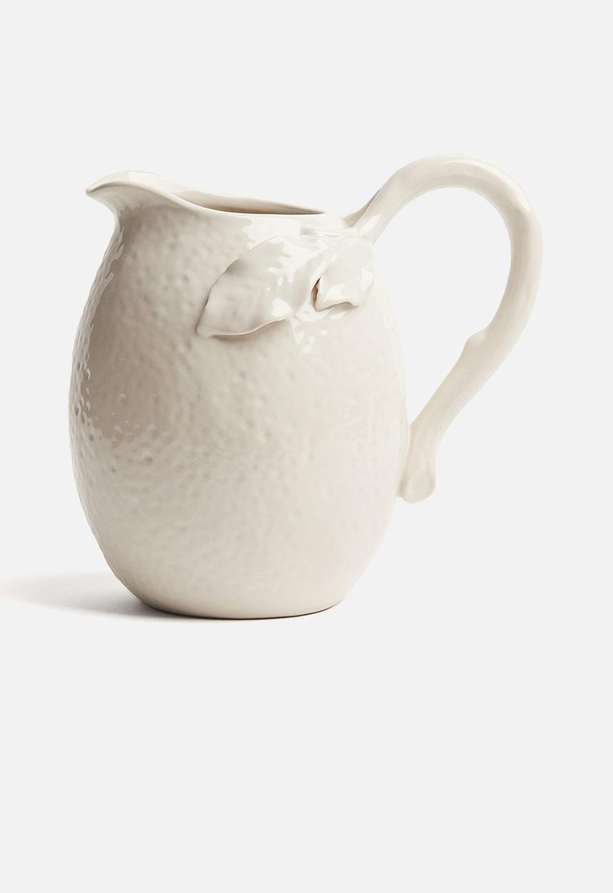 H&M - Lemon-shaped stoneware jug - light beige