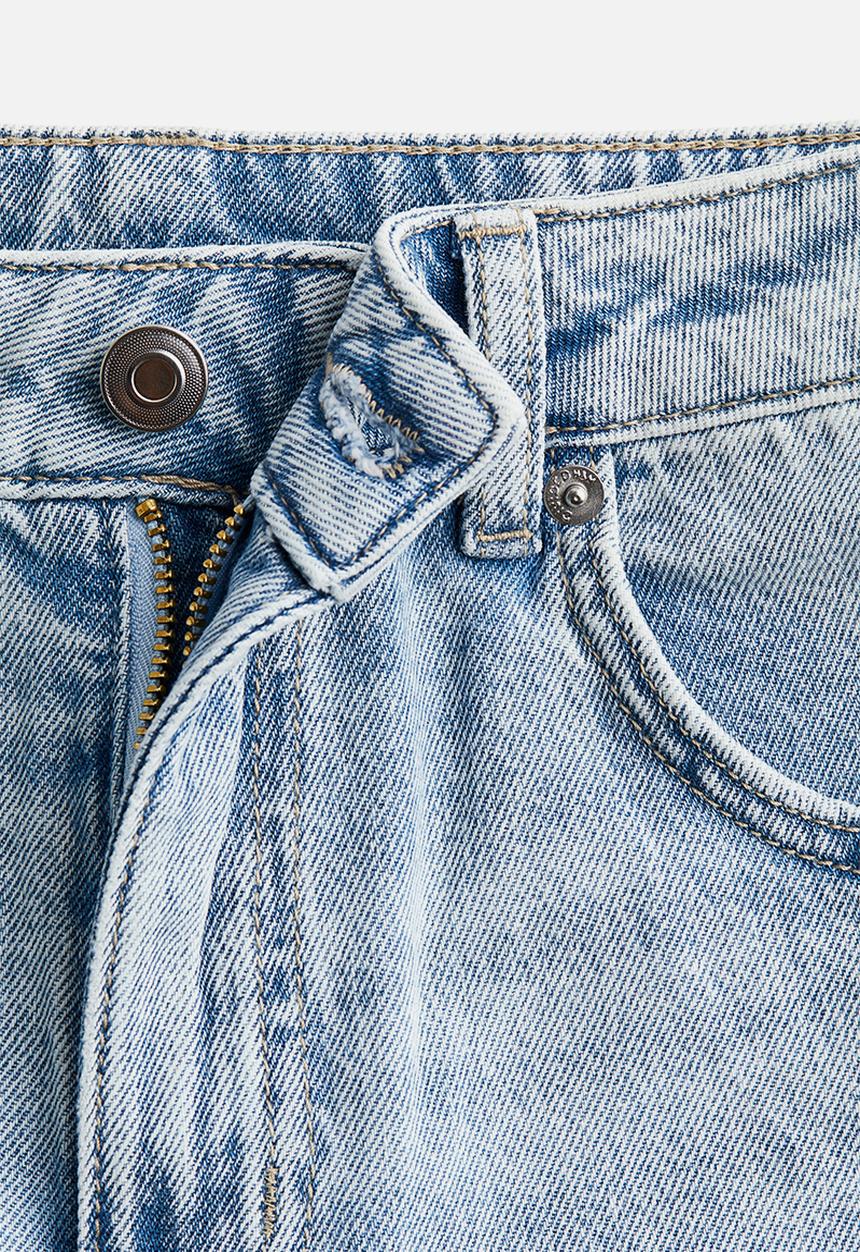 H&M - Straight high ankle jeans - pale denim blue