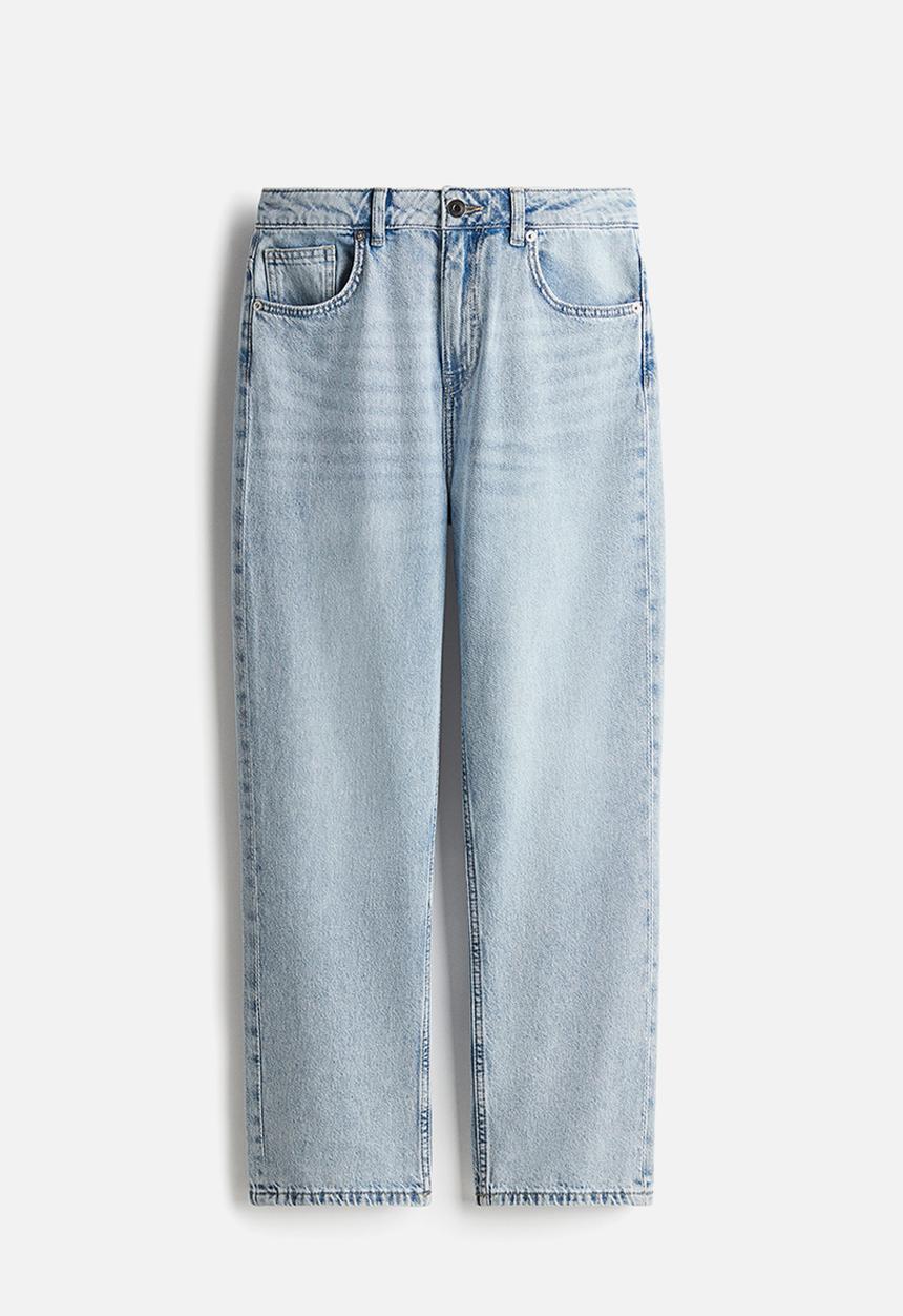 H&M - Straight high ankle jeans - pale denim blue