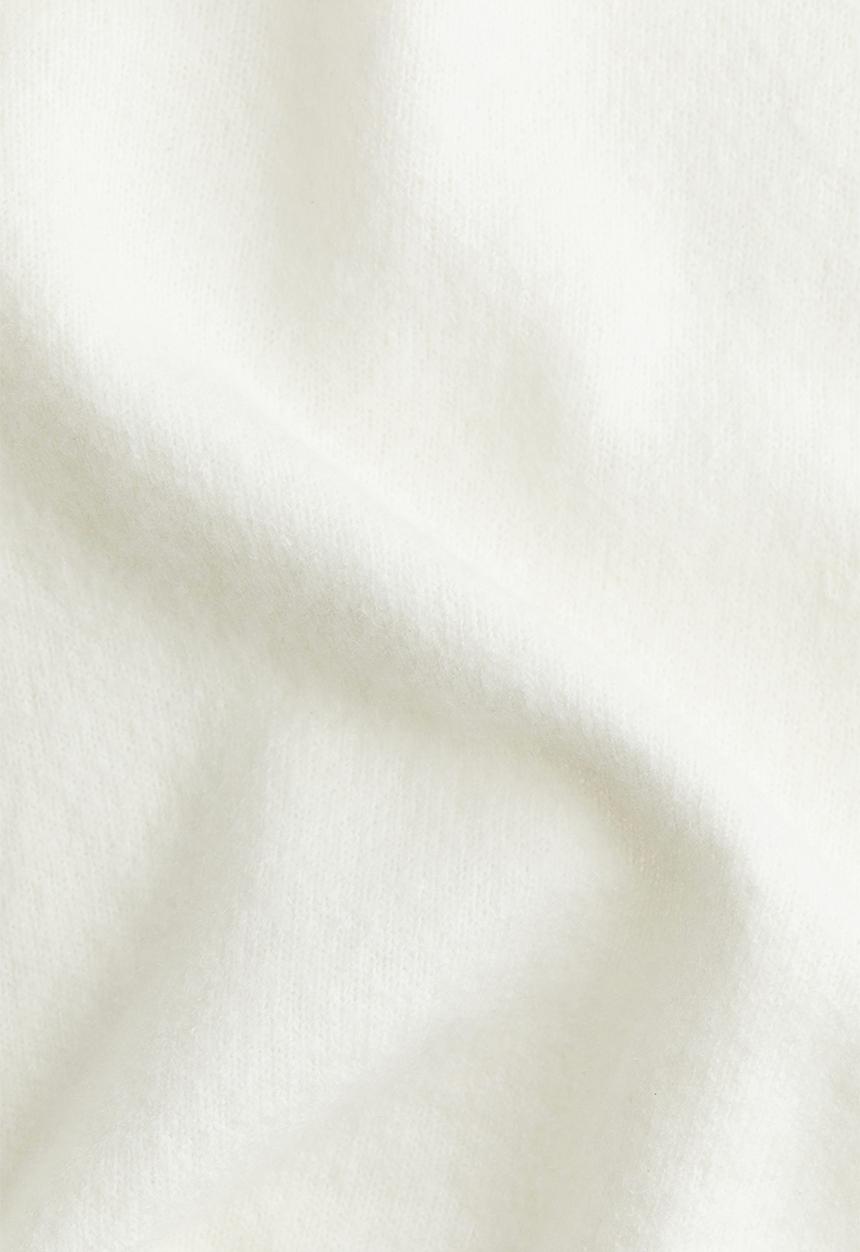 H&M - Fine-knit T-shirt - cream
