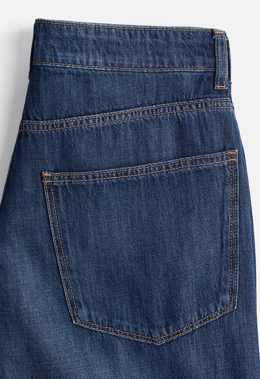 H&M - Baggy wide low jeans - denim blue