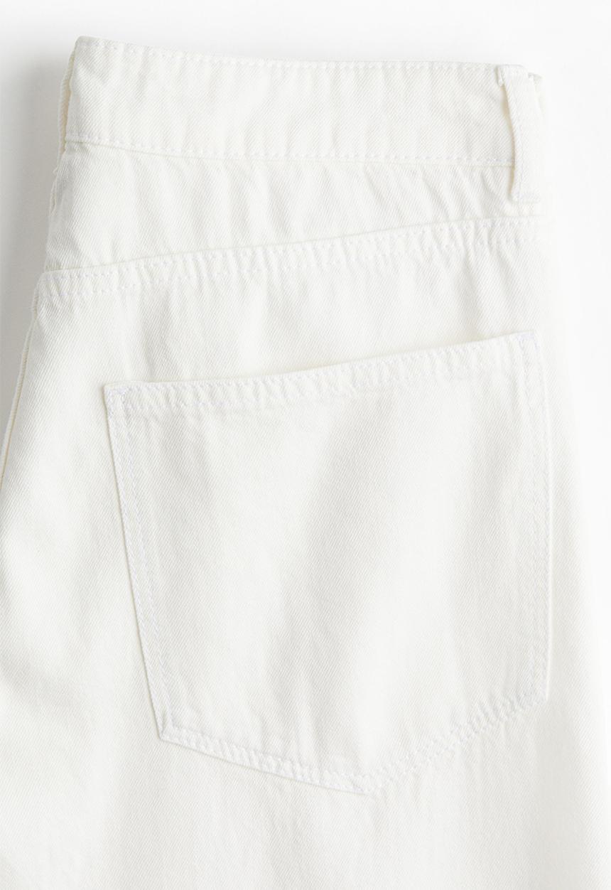 H&M - Baggy wide low jeans - white