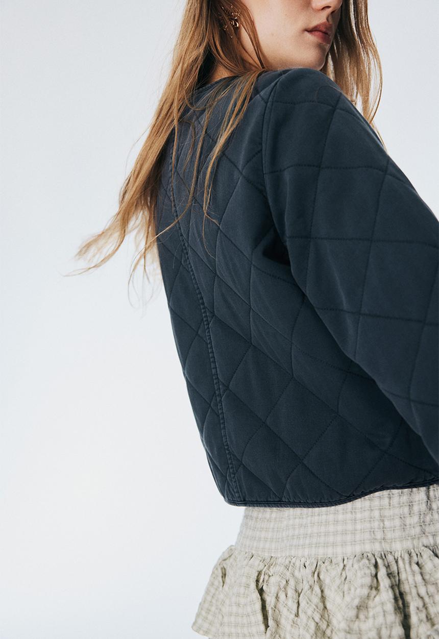 H&M - Quilted cotton jacket - dark grey