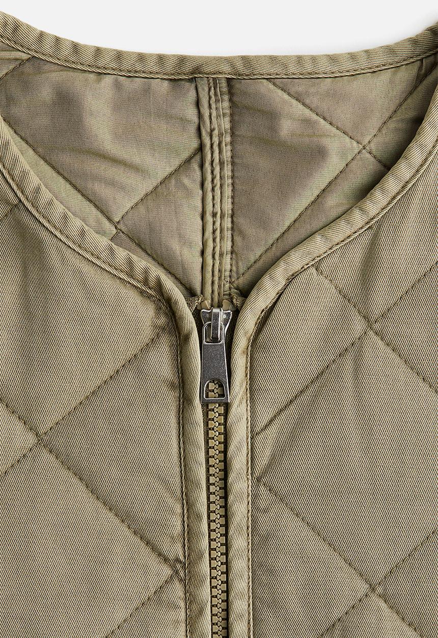 H&M - Quilted cotton jacket - khaki green