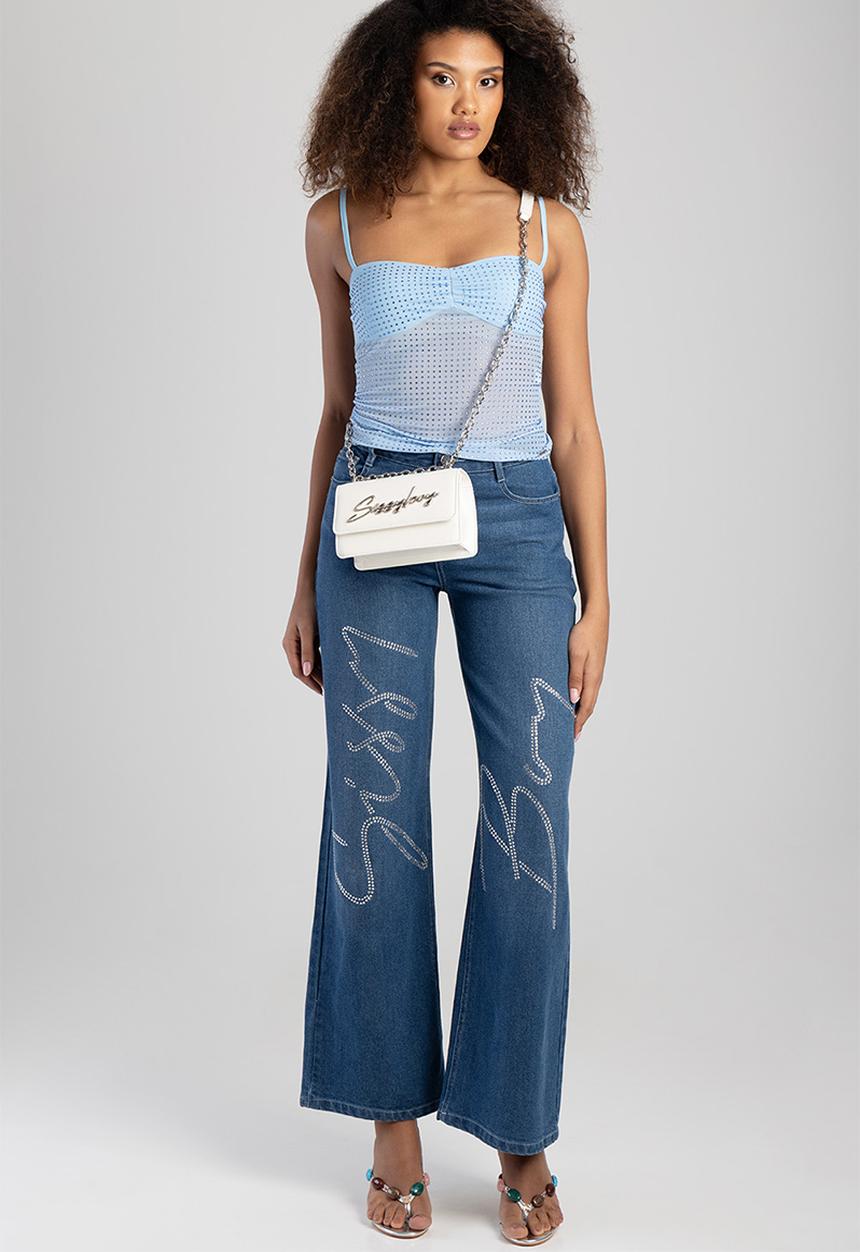 SISSY BOY - Slay fest structured crossbody - white