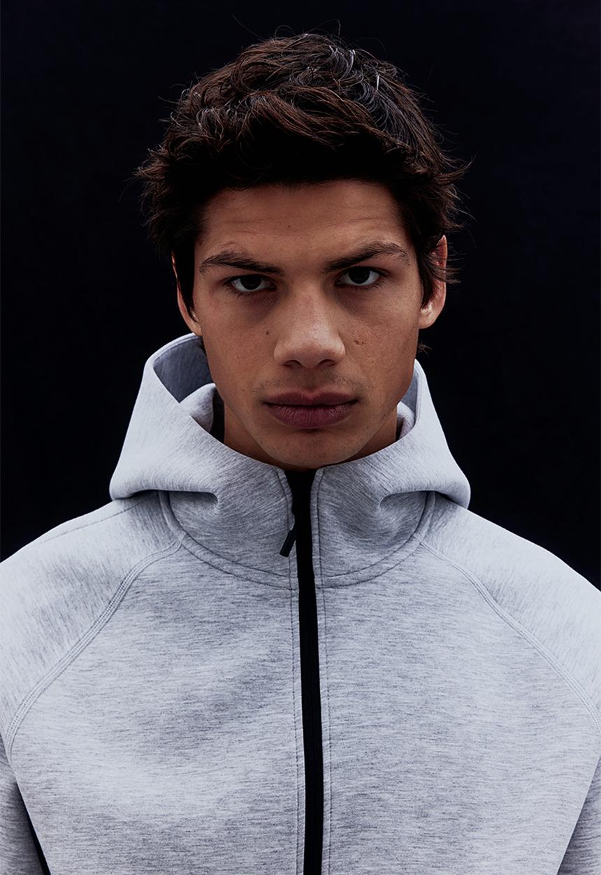 H&M - Sports zip-through hoodie with drymove™ - grey