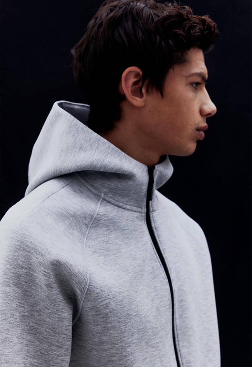 H&M - Sports zip-through hoodie with drymove™ - grey