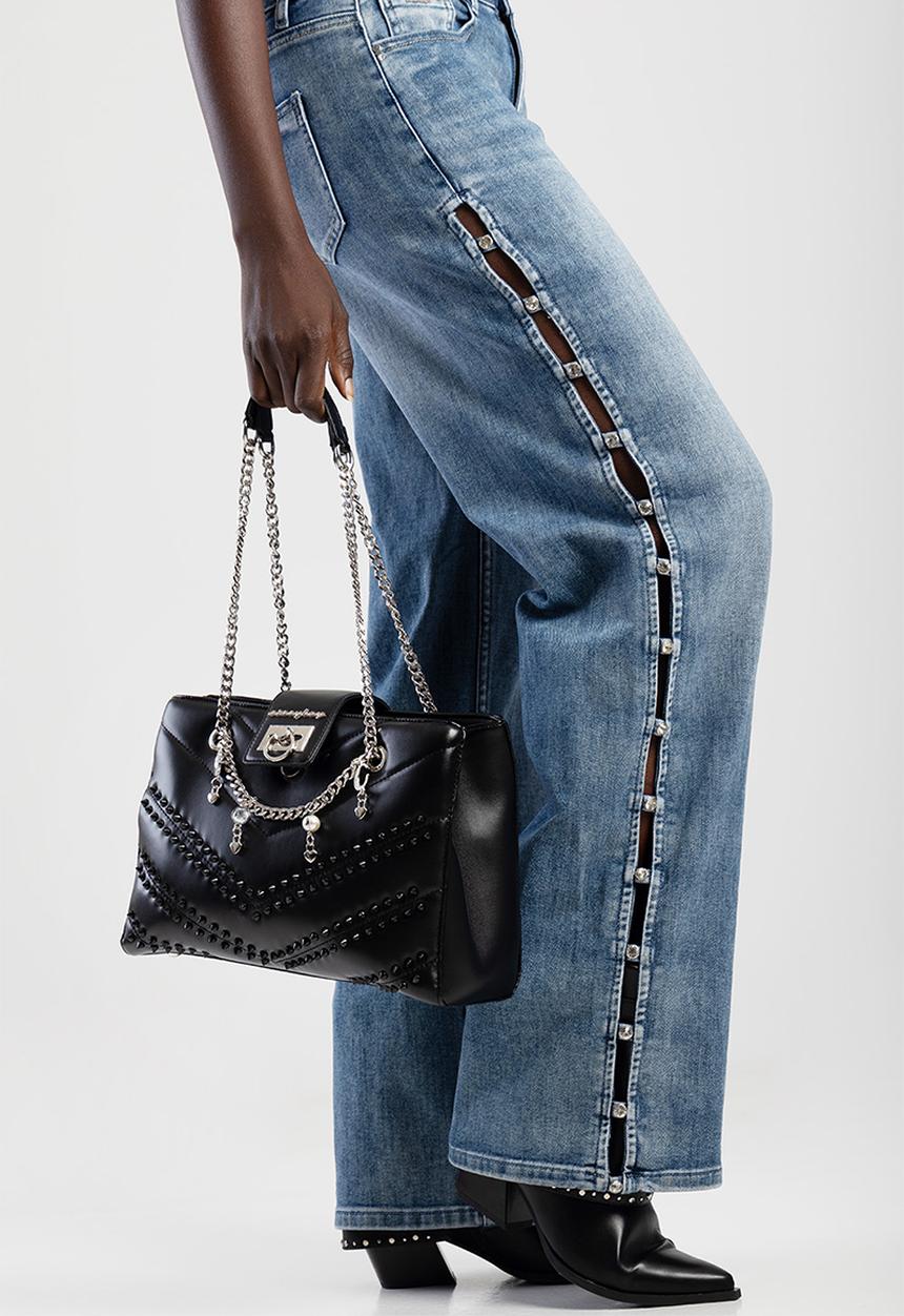 SISSY BOY - Charm shoulder bag - black