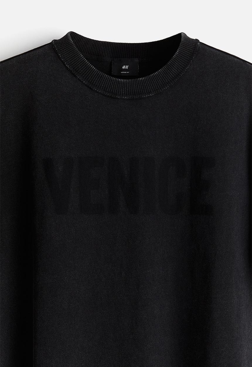 H&M - Loose fit printed T-shirt - black