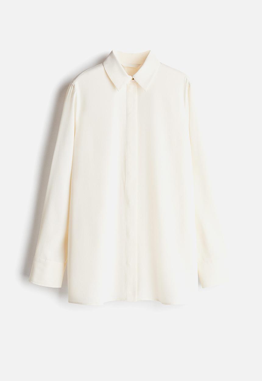 H&M - Crêpe shirt - cream
