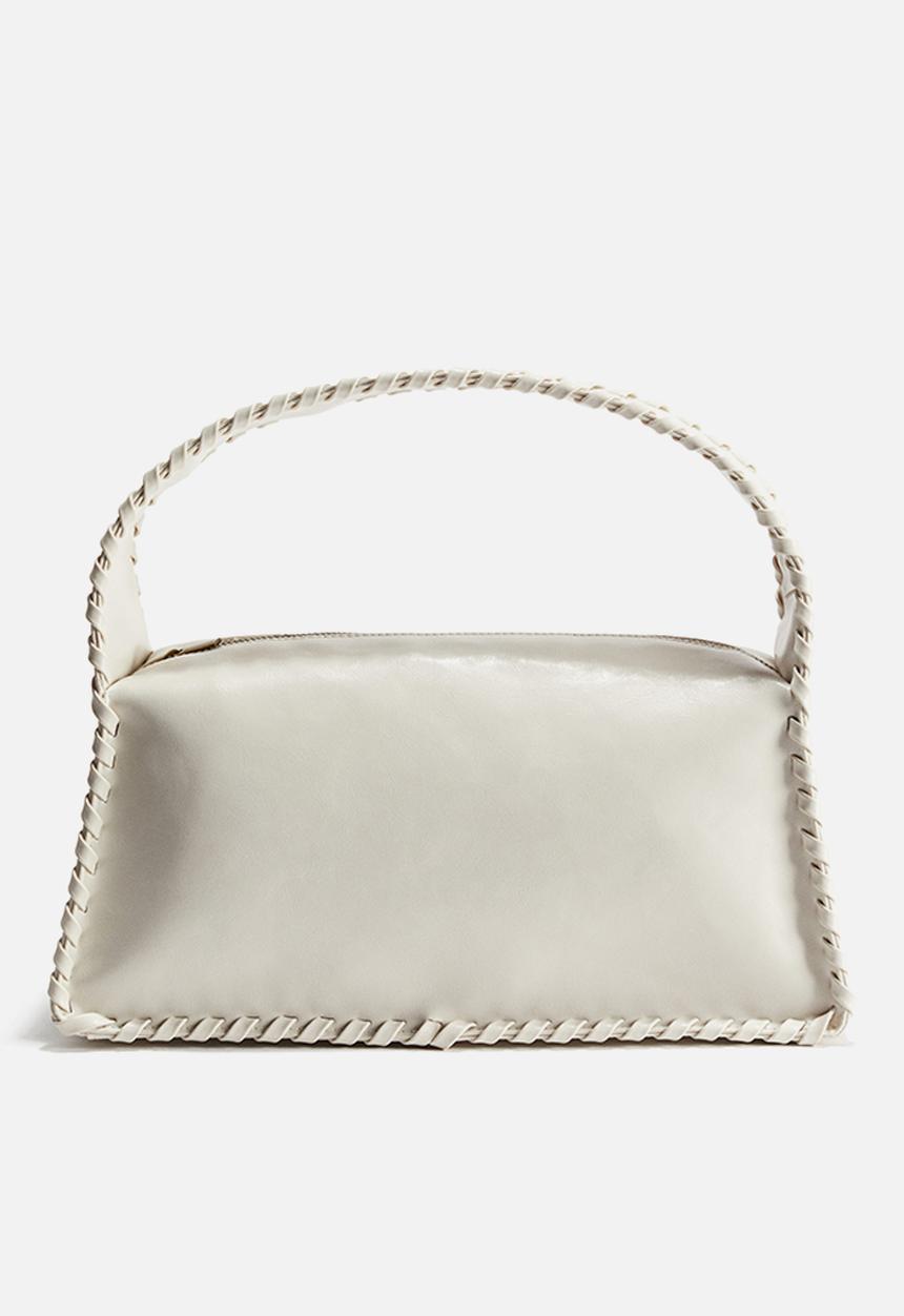 H&M - Interwoven-detail shoulder bag - light beige