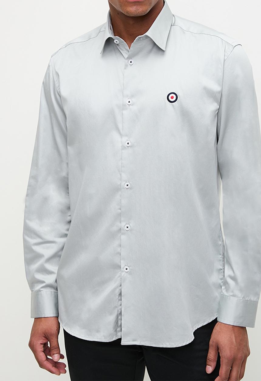 Ben Sherman - Essential target shirt long sleeve - ash grey