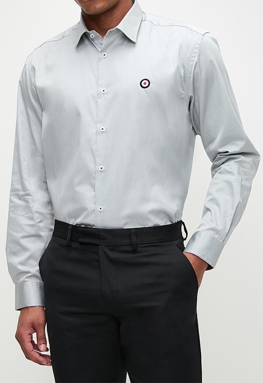 Ben Sherman - Essential target shirt long sleeve - ash grey