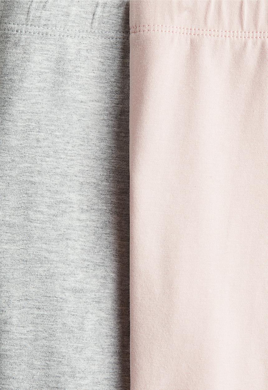 H&M - 2-pack cycling shorts - light pink/light grey 